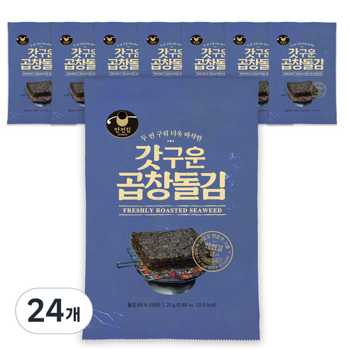 만전김 갓구운 곱창돌김 전장, 25g, 24개