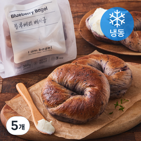 아이엠베이글 블루베리 베이글 3개입 (냉동), 360g, 5개