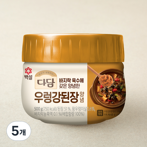 다담 우렁강된장 양념, 500g, 5개