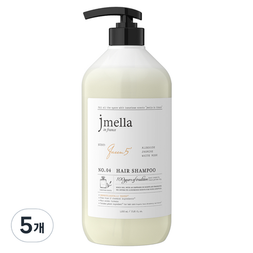제이멜라 인 프랑스 퀸 5 헤어 샴푸, 5개, 1000ml