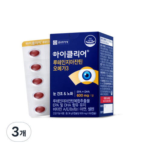 아이클리어 루테인 지아잔틴 오메가3 36g, 60정, 3개