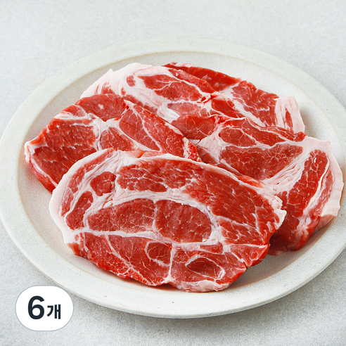 고급진 캐나다산 목살 구이용 (냉장), 1kg, 6개