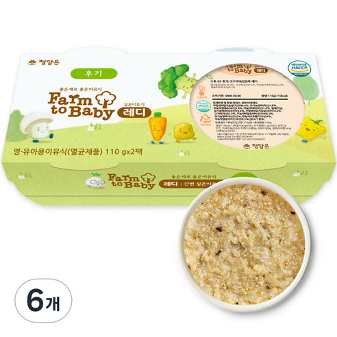팜투베이비 레디 실온이유식 후기, 고구마버섯닭죽, 110g, 6개