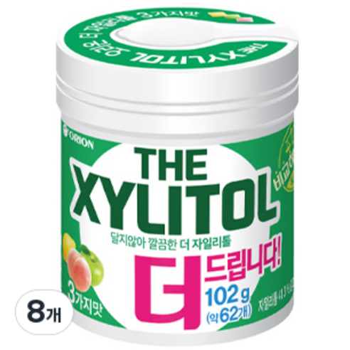 오리온 더자일리톨 츄잉껌, 102g, 8개