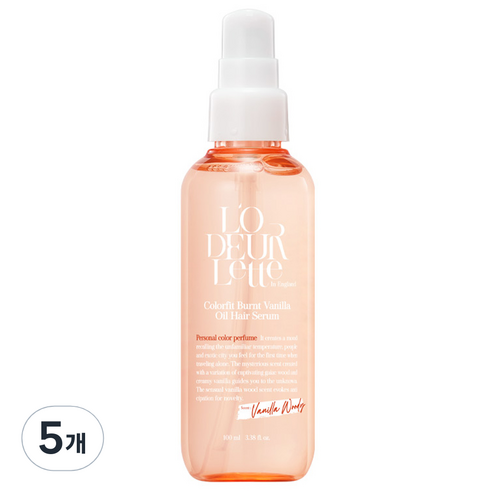로더렛 인 잉글랜드 컬러핏 번트 바닐라 오일 헤어 세럼, 100ml, 5개