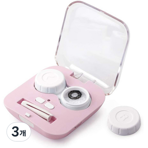 셀루미 음파 진동 무선 렌즈 세척기 SEL-ULC350A, 핑크, 3개