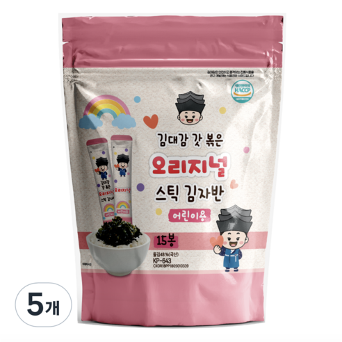 김대감 스틱 김자반 오리지널 어린이용 15p, 150g, 5개