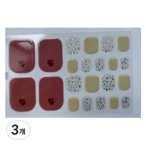 블루코지 패디팁 스티커 발꾸미기, 3개, Type 30