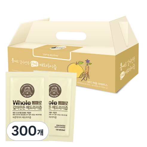 통째로 갈아만든 배도라지즙, 100ml, 300개