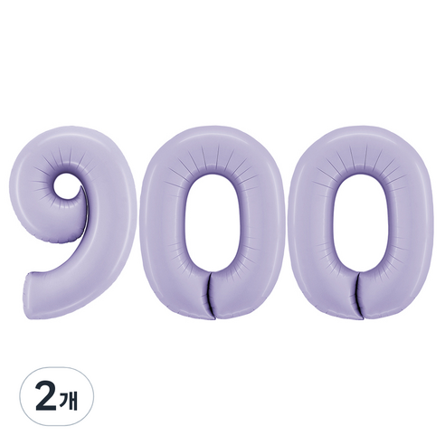 그라보벌룬 은박풍선 대 숫자 900, 라일락, 2개