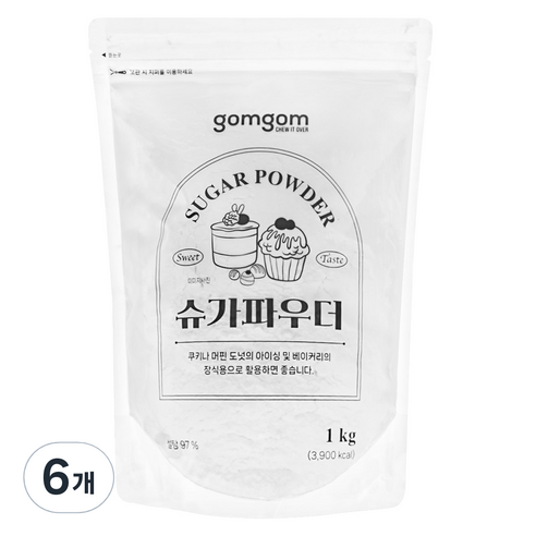 곰곰 슈가파우더, 1kg, 6개