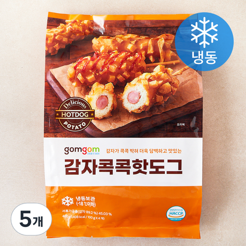 곰곰 감자콕콕 핫도그 (냉동), 100g, 4개입, 5개