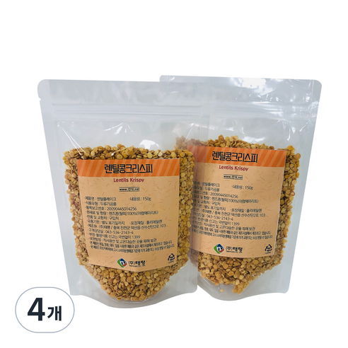 태평선식 렌틸콩크리스피, 150g, 4개