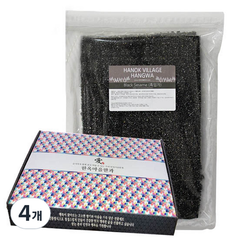 한옥마을한과 흑임자강정, 1kg, 4개