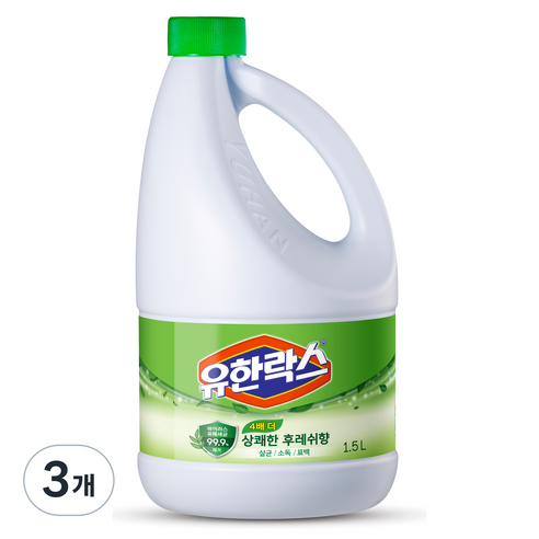 유한락스 후레쉬 소독제, 1.5L, 3개