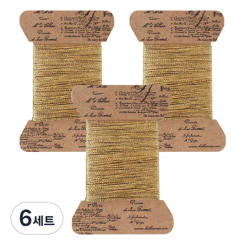 빛나는 금사 3입, 금색, 6세트