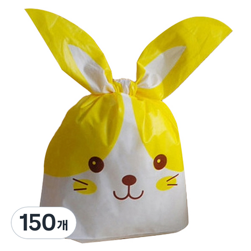 포스트로드 선물 간식 보자기 포장백, 옐로해피캣, 150개