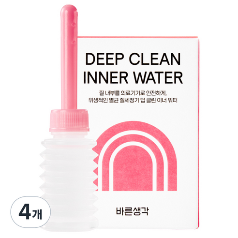 바른생각 딥 클린 이너 워터, 50ml, 4개