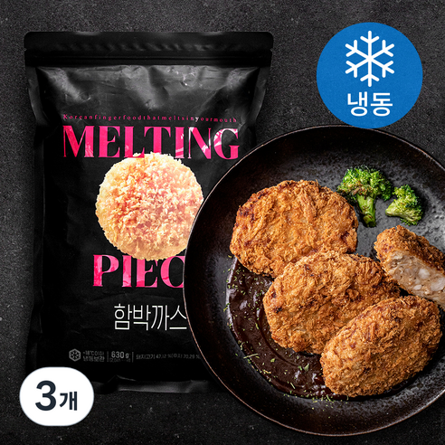 멜팅피스 오리지널 함박까스 (냉동), 630g, 3개