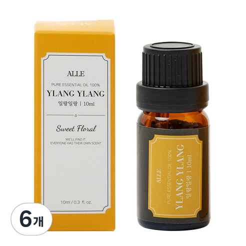 알레 퓨어 에센셜 오일 백프로 일랑일랑, 10ml, 6개