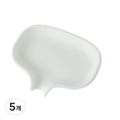 베러핸즈 자체 물빠짐 실리콘 비누받침, 흰색, 5개