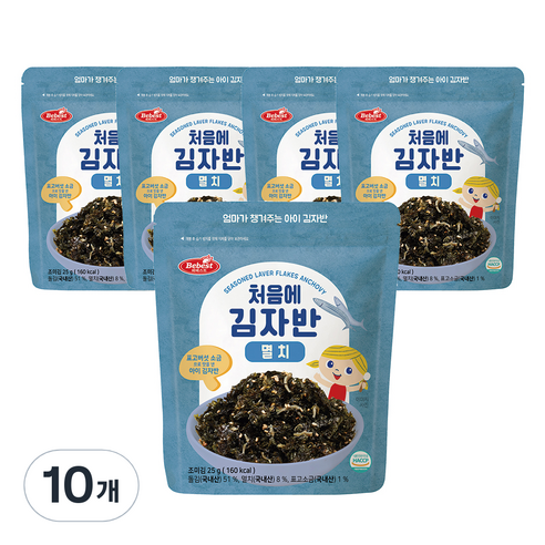 베베스트 아기 처음에 김자반 멸치 25g, 10개