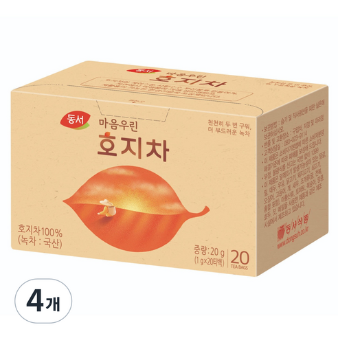 동서 마음우린 호지차, 1g, 4개, 20개입
