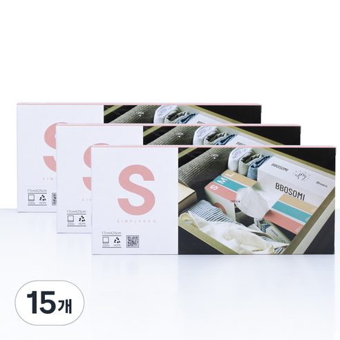 담다 수납이 간편한 뽑아쓰는 위생백 소형 200p, 소(S), 200개, 15개