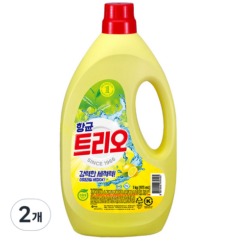 트리오 항균 주방세제, 1kg, 2개