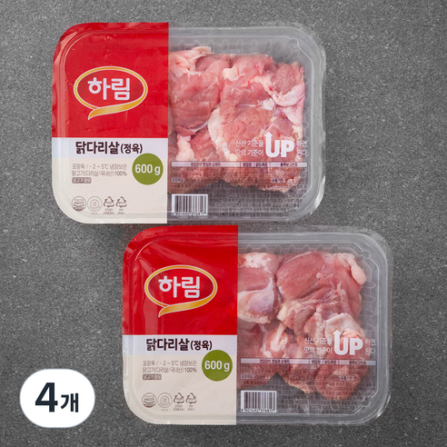 하림 닭다리살 정육 (냉장), 600g, 2개
