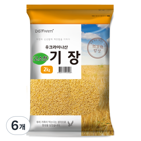 건강한밥상 고소한 기장, 2kg, 6개