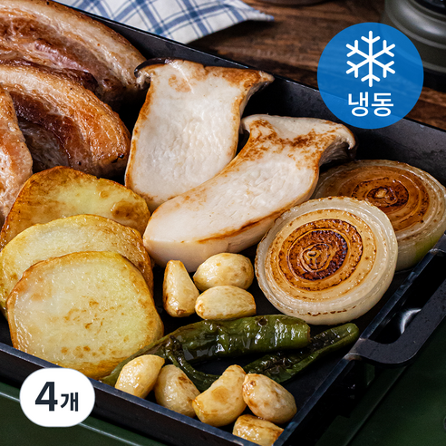 프레시밸런스 국내산 채소 삼겹살 가니쉬 (냉동), 1kg, 4개