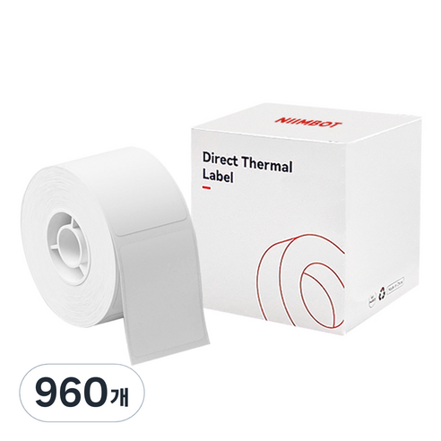 님봇 라벨프린터 B21 / B1 전용 라벨지 화이트 40 x 20 mm, 320칸, 3개