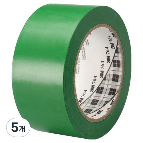 3M 바닥 라인 764 테이프 초록 50.8mm x 32.9m, 5개