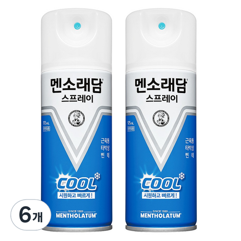 멘소래담 쿨 스프레이 175ml, 1개입, 6개