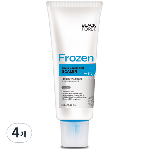 블랙포레 더블 솔트 두피 스케일러, 250g, 4개