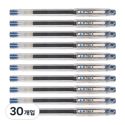 파이롯트 하이테크C 중성펜 0.4mm, 블루(L), 30개입