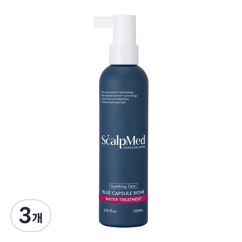 스칼프메드 블루캡슐 바이옴 워터 헤어트리트먼트, 3개, 200ml
