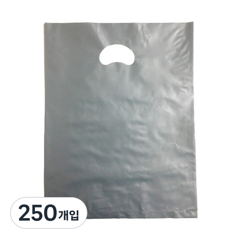 팩스타 펀칭 비닐봉투 PE35 35 x 45 cm, 회색, 250개입