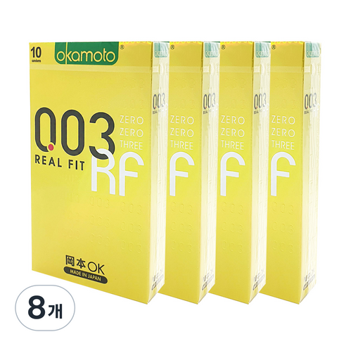 오카모토 리얼핏 RF 콘돔 0.03mm, 10개입, 8개