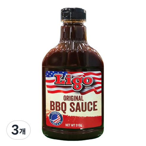 리고 오리지널 바베큐 소스, 510g, 3개