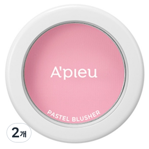 어퓨 파스텔 블러셔, PK10 Berry Pink, 2개