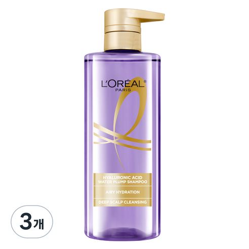 로레알파리 히알루로닉 에시드 워터 플럼프 기능성샴푸 플로럴향, 660ml, 3개
