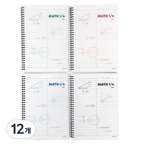 위드나 PP 4분할 수학노트 80-0079, 랜덤발송, 12개