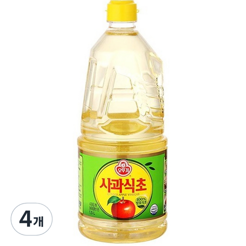 오뚜기 사과식초, 1.5L, 4개