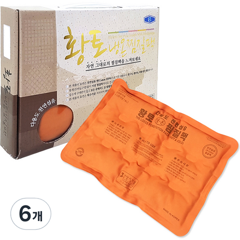 대지인팜 황토 냉온찜질팩, 6개