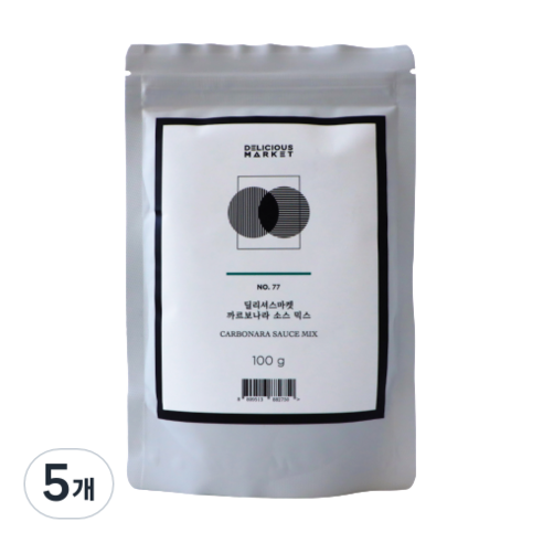 딜리셔스마켓 까르보나라 소스믹스, 100g, 5개