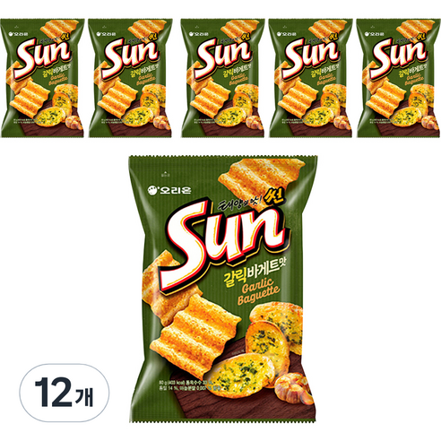 썬 태양의 맛 갈릭바게트맛, 80g, 12개
