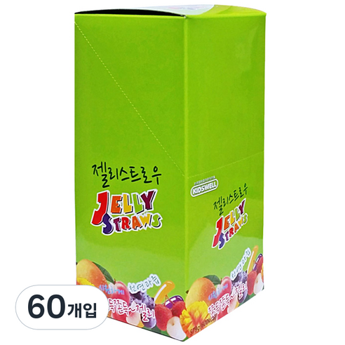 젤리젤리 젤리 스트로우, 19.3g, 60개입