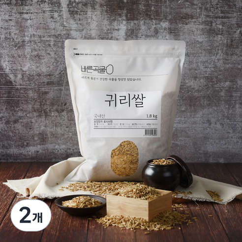 바른곡물 국산 귀리쌀, 1.8kg, 2개